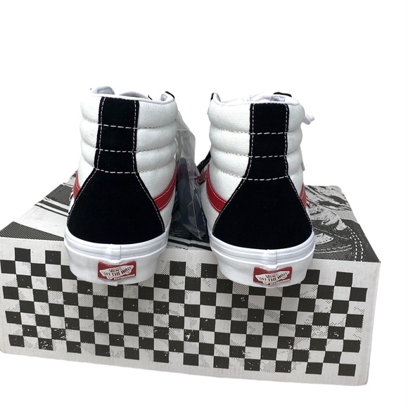 VANS Sk8-Hi Skate Shoes Men’s Size White Black Canvas Suede Sneakers VN0A5FCC458 - Picture 6 of 9